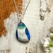 Pebble Necklace - Kereru Native Bird Painting - Handmade NZ Jewellery