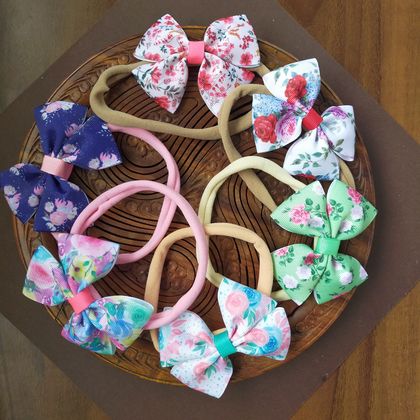 Floral print bows