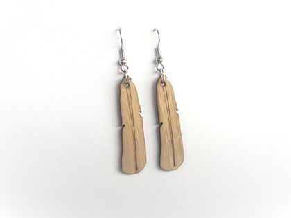 Bamboo Feather Earrings