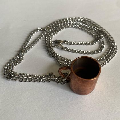 Copper coffee mug pendant