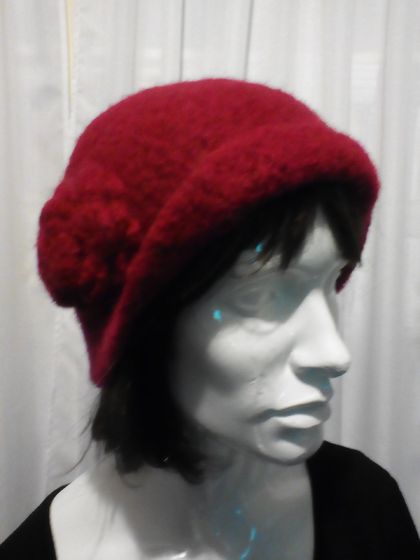 Felted Wool Hat - Red Shades - Clearance Sale
