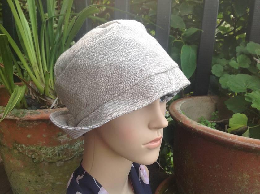 Linen store cloche hat