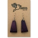 Purple Leather Liney Wrap Earrings