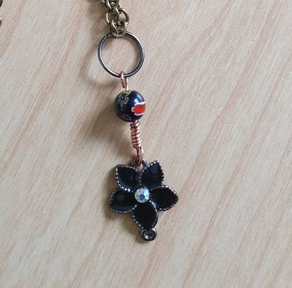 Flower charm necklace
