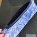 Pencil case | Purple hand printed fabric pouch | accessories bag (19 cm x 8 cm)