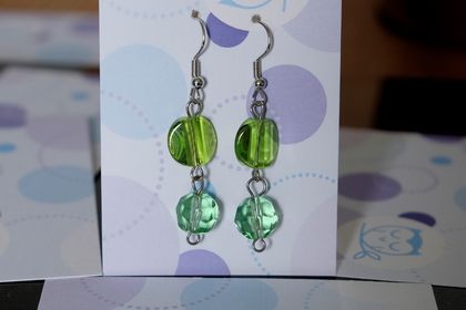 Green earrings | drop earrings