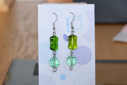 Lime and mint green earrings