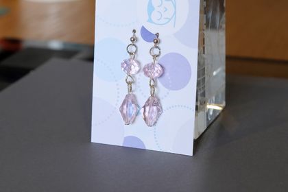 Pale pink dangle earrings