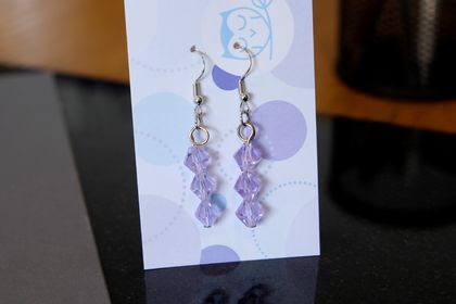 Pale violet dangle earrings