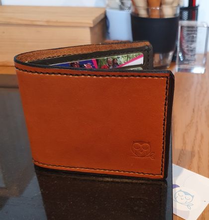 Leather Billfold wallet - handmade