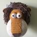 Alex the Lion - crochetdermy faux trophy head