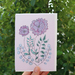 Floral Birthday or Occasion Card (Lilac) - Free NZ Shipping!