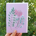 Floral Birthday or Occasion Card (Purple) - Free NZ Shipping!