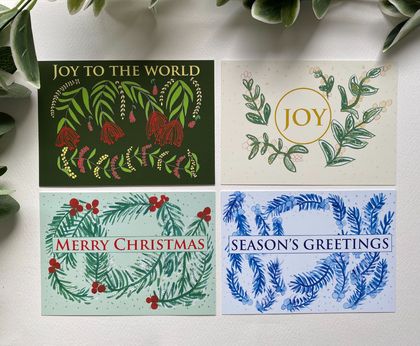 Christmas Cards Set of 4 - Free NZ Shipping!