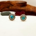 COPPER TURQUOISE SILVER STUDS 