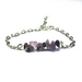 Amethyst Stone Chip Chain Bracelet