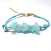 Larimar Stone Chip Cord Bracelet