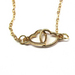 Entwined Hearts Pendant Necklace - gold