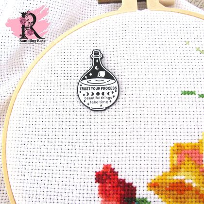 'Trust the Process' Enamel Needle Minder