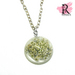 White Alyssum Flower Pendant on Chain