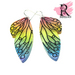 Rainbow Monarch Wing Resin Earrings