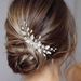 Leaf & Diamante Hair Comb