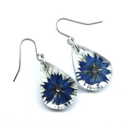 Dark Blue Nigella earrings