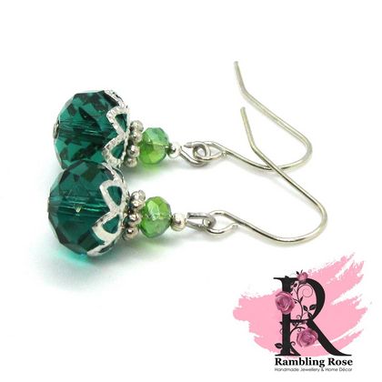 Bridgerton Inspired Crystal Earrings - Emerald