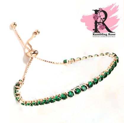 Green Cubic Zirconia Tennis Bracelet