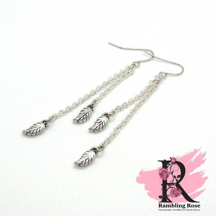 Feather & Chain earrings