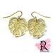 Monstera Leaf earrings - Gold Glitter