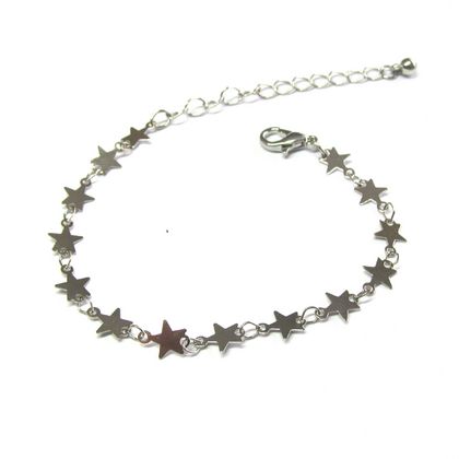 Linked Star Bracelet - silver