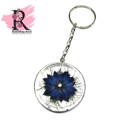 Nigella Flower Keychain