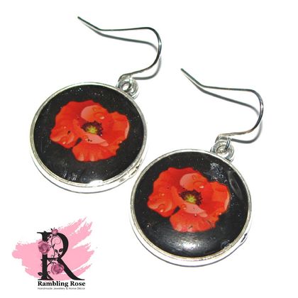 Poppy Cabochon Earrings