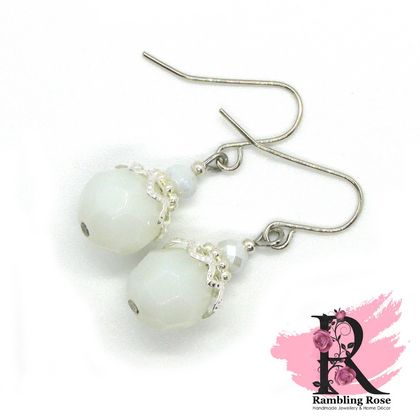 Bridgerton Inspired Crystal Earrings - Snow