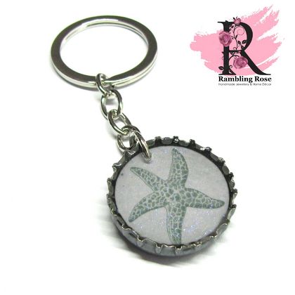 Starfish Bottle Top Keychain