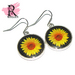 Sunflower Cabochon Earrings