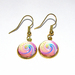 Pink & Yellow Nautilus Cabochon earrings