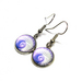 Purple Nautilus Cabochon earrings