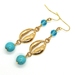 Cowrie - Gold & Turquoise