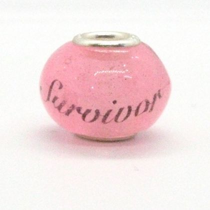Survivor Charm Bead - Pink