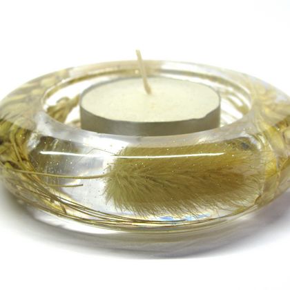 SALE - Bunnytail Grass Candle Holder