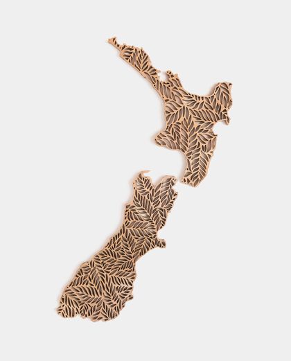 New Zealand Wall Art – Detailed Fern Wood Cut