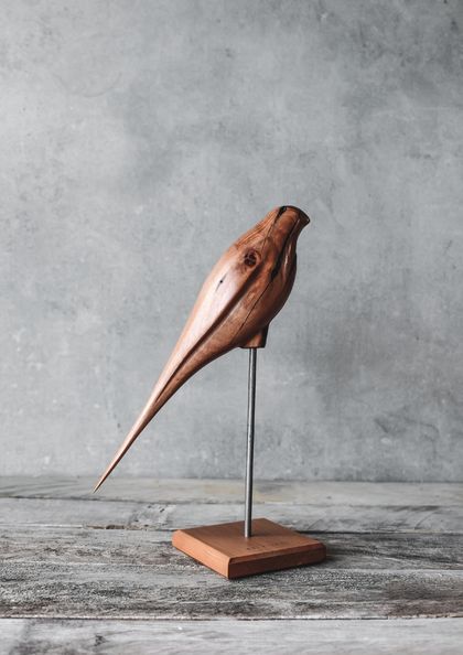 Hand Carved Wooden Bird - Kereru (New Zealand pigeon)