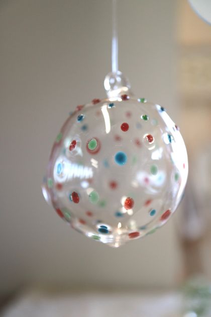 Bauble - Red, Blue & Green Polka Dots Pattern