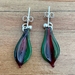 Leafy Shaped Studs - Red/Green
