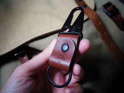 Strong Leather Keyclip With Keyring