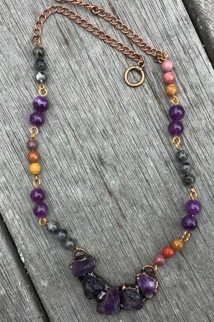 Chunky Amythest Necklace