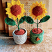 Crochet pot of sunshine