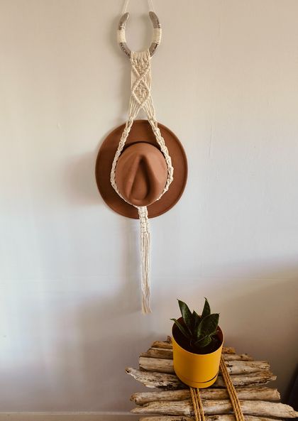 Upcycled Macrame  Potae Hanger